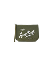 Pochette Aline in lino Military