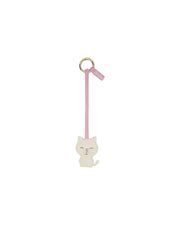 Bag Charm Gatto in pelle Bianca