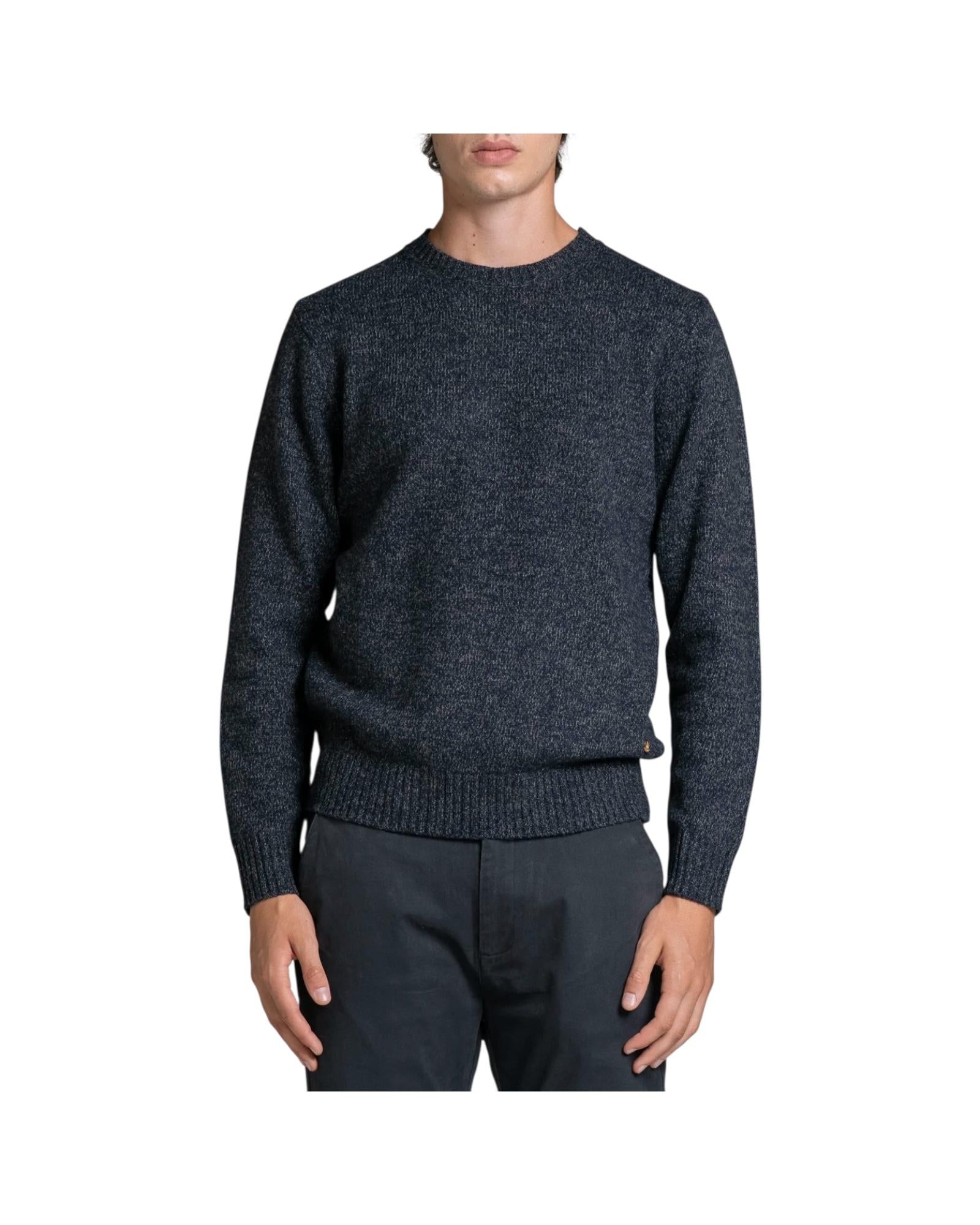 Maglione in moulinè Navy DUKE WN7C01 IMPURE 