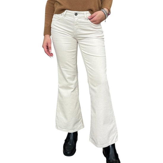 Pantalone Bellona in velluto Ecru BELLONA 5 ECRU God save denim 