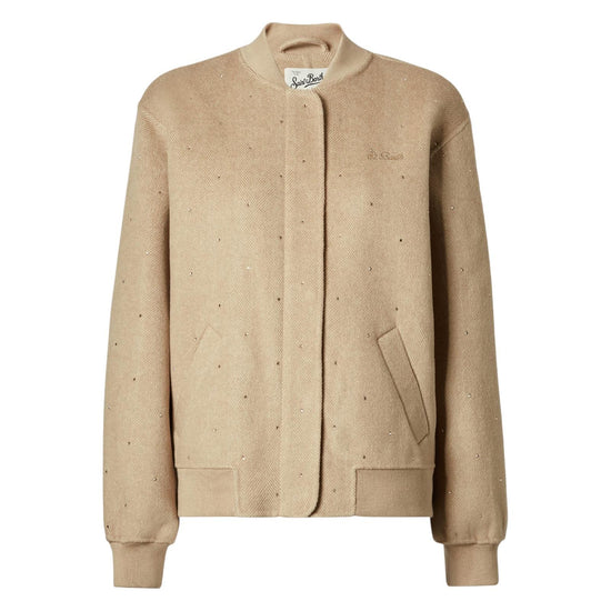 Bomber Adrien in tessuto double a spina di pesce con strass ARD0001 00005I MC2 SAINT BARTH 