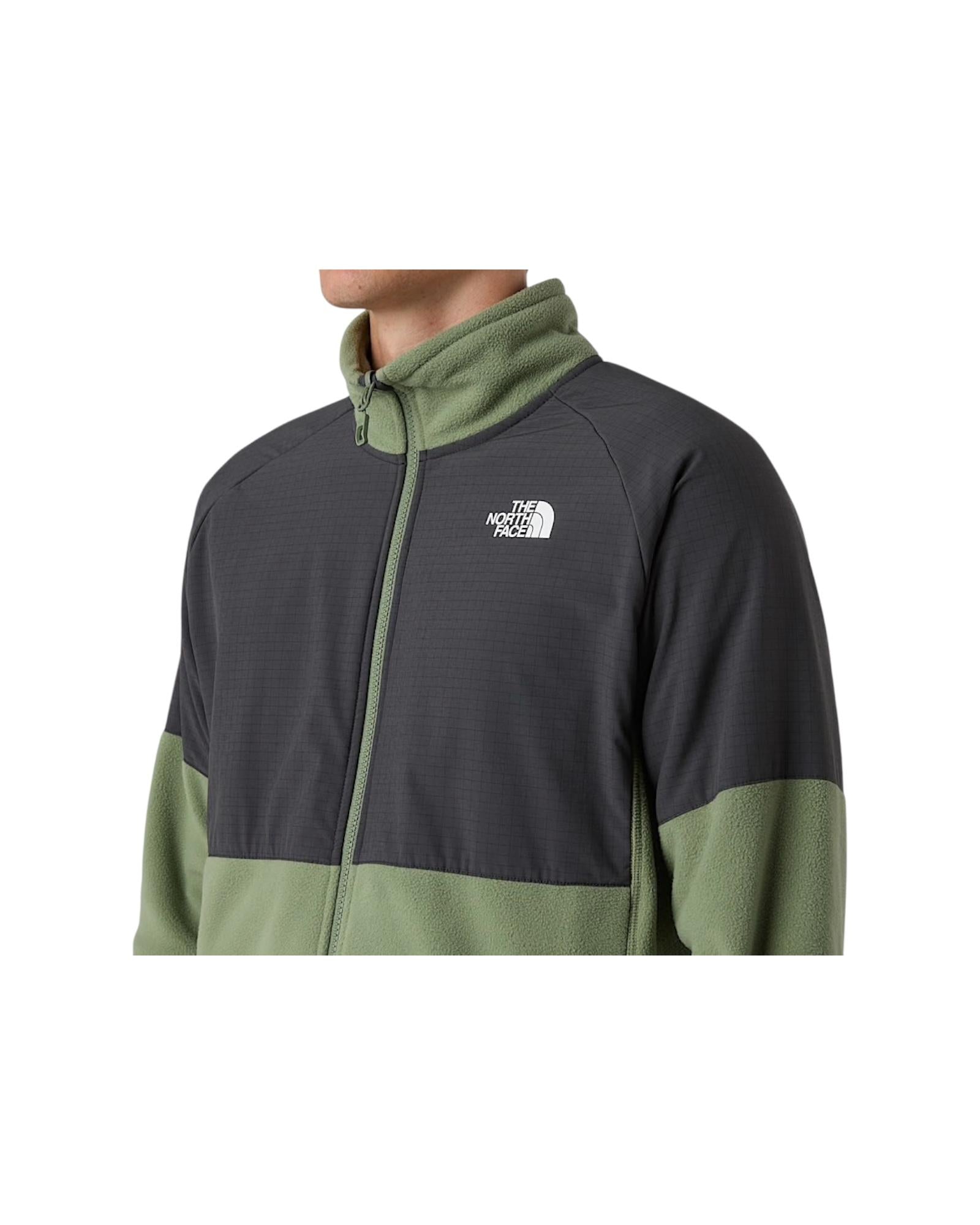 Pile pesante con cerniera integrale Glacier Bark mist NF0A89JG BARK MIST THE NORTH FACE 