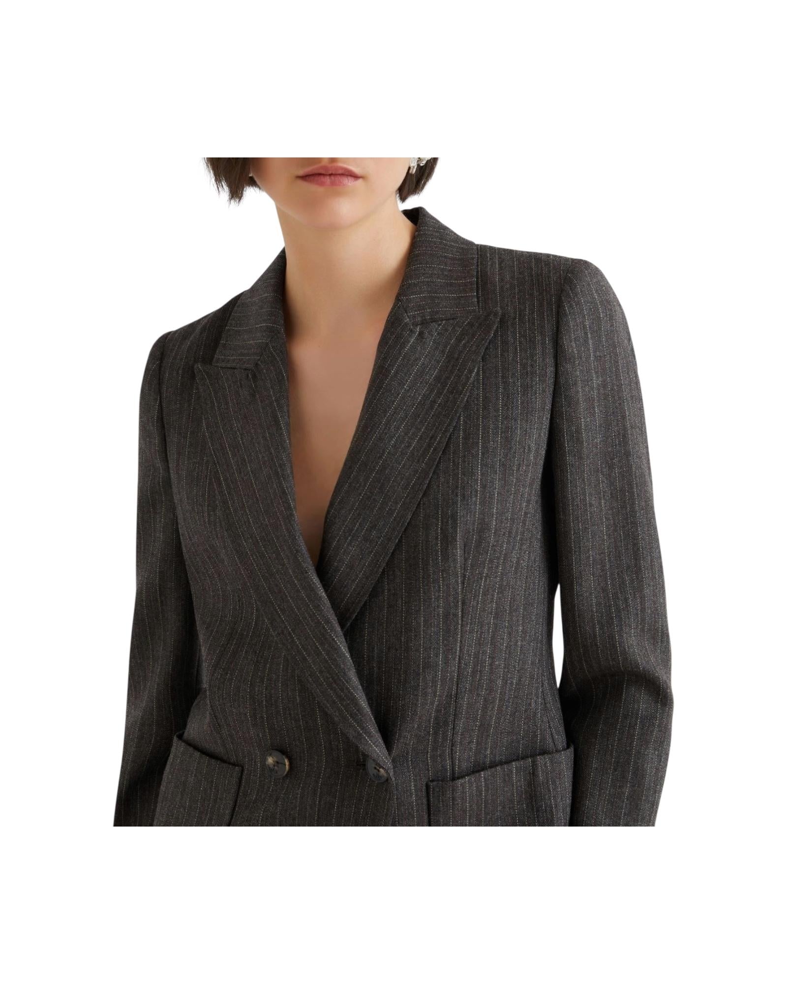 Blazer Doppiopetto in pura lana Grigio ANDREIS 005 MARELLA 