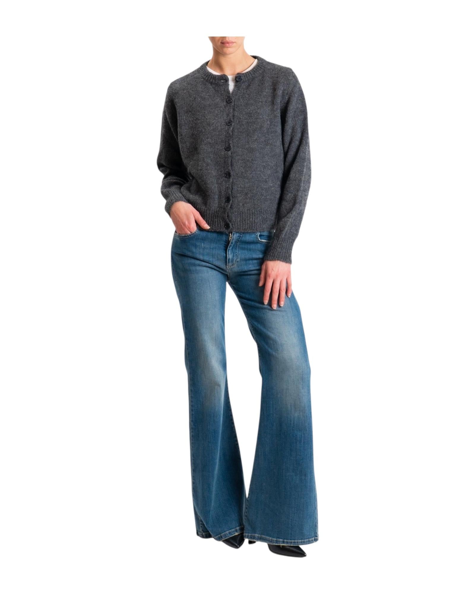 Cardigan misto alpaca Grigio 55195F GRIGIO VICOLO 