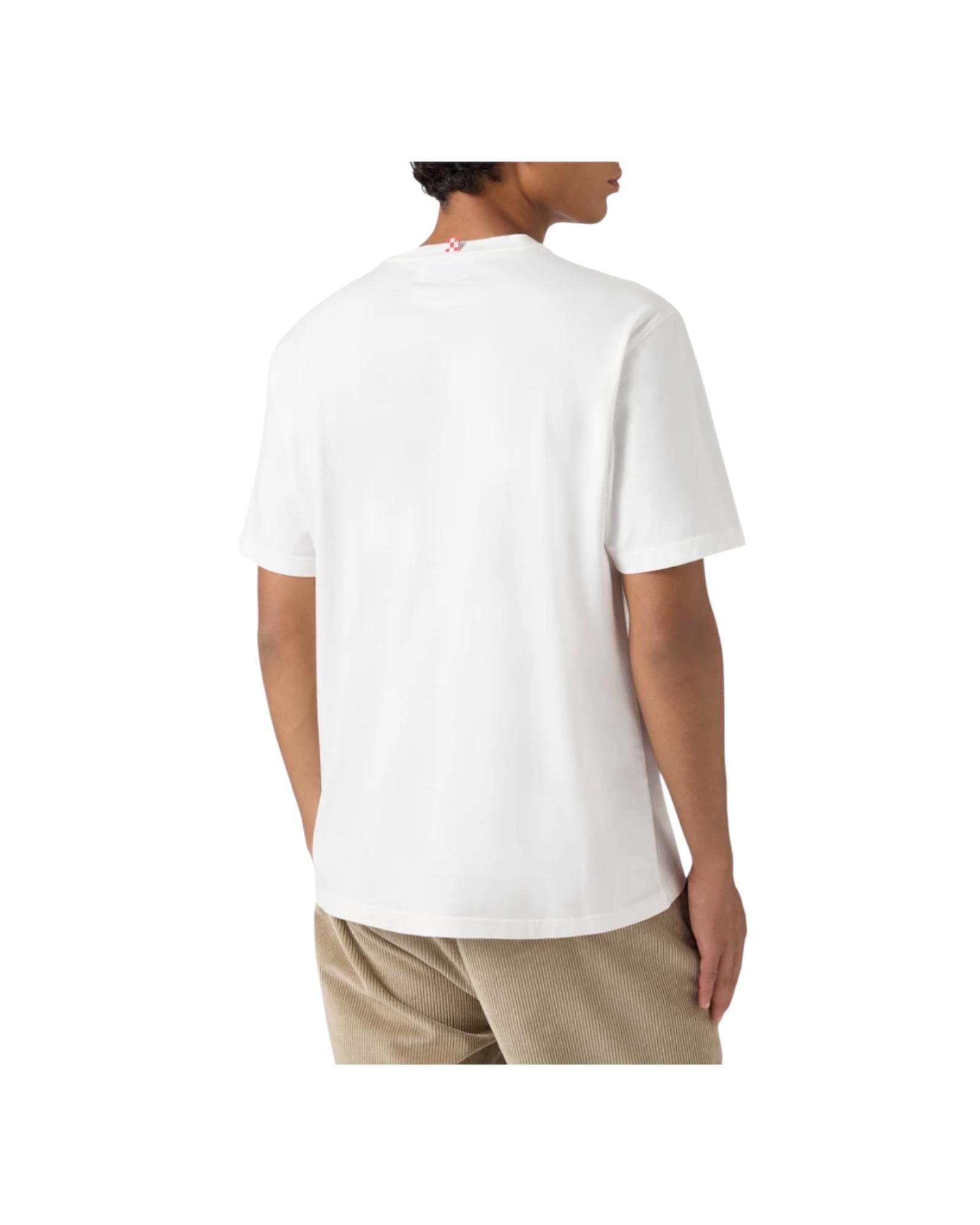 T-shirt in cotone con ricamo Macchina electric is too boring ARN0001 01023I MC2 SAINT BARTH 