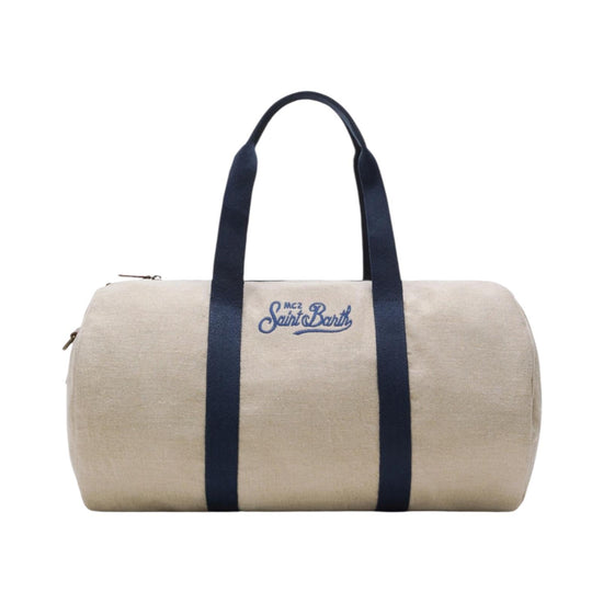 Borsone Round Jetleg in lino Beige JTEL008 00439L MC2 SAINT BARTH 