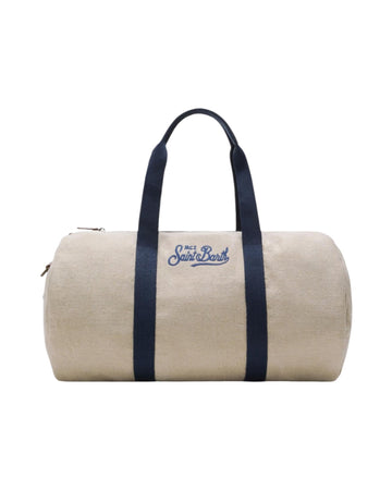 Borsone Round Jetleg in lino Beige JTEL008 00439L MC2 SAINT BARTH 