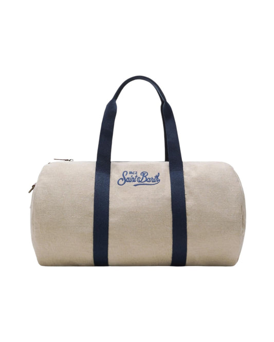 Borsone Round Jetleg in lino Beige JTEL008 00439L MC2 SAINT BARTH 