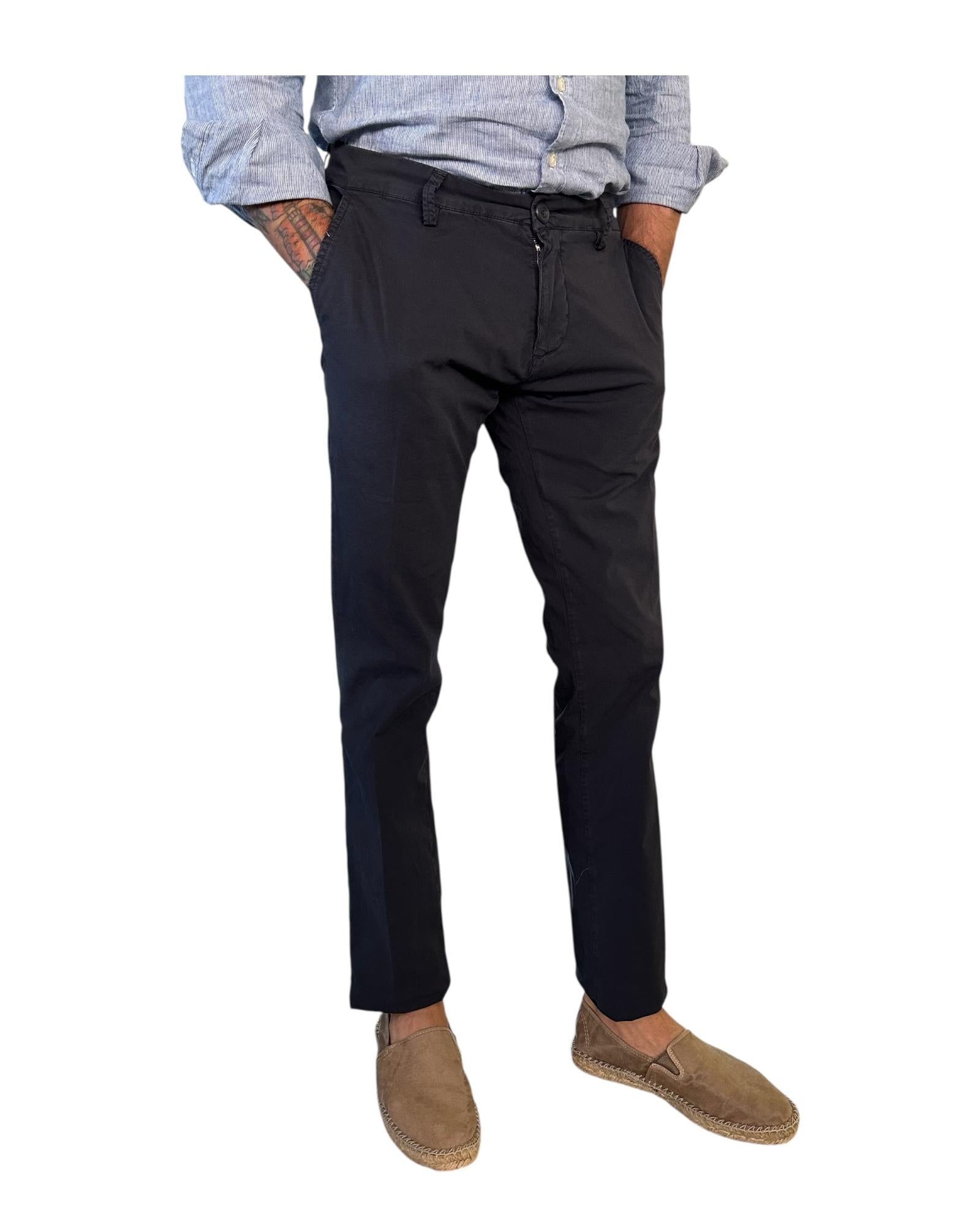 Pantalone Carnaby Popeline Dark navy 001 CARNABY POPELINE DARK NAVY MODFITTERS 