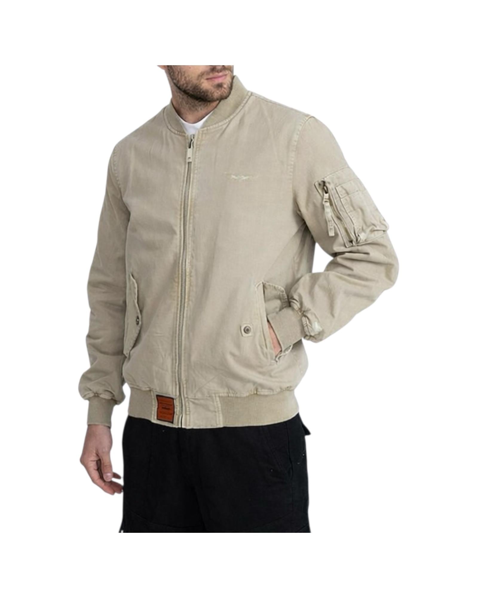 Bomber in canvas di cotone Beige BMMACB6 BEIGE BOMBERS ORIGINAL