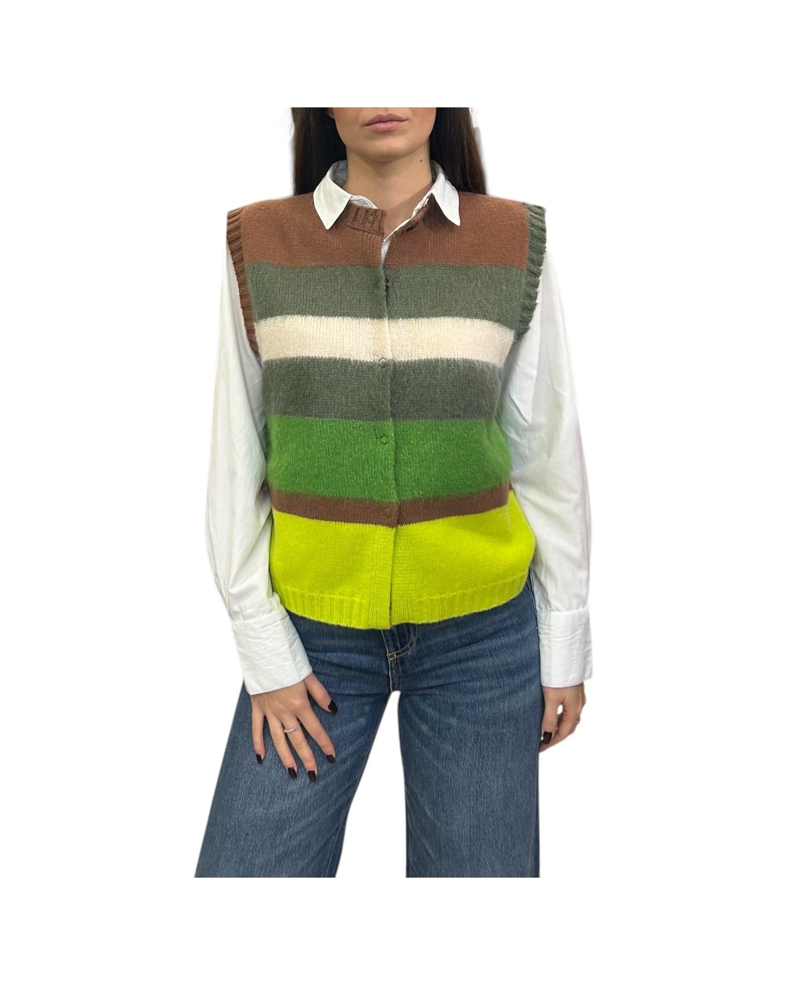 Gilet in misto lana Wenge muschio C15 825 257 Floor 