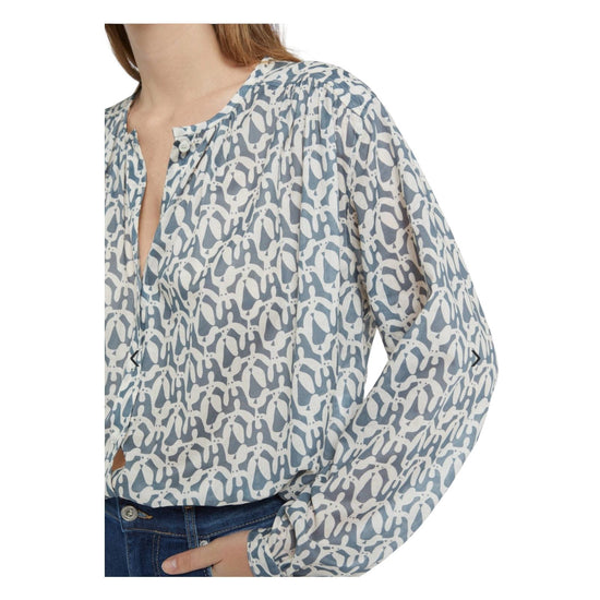 Camicia donna in cotone stampato. ALD DC5118 STONE WASH OTTOD'AME 