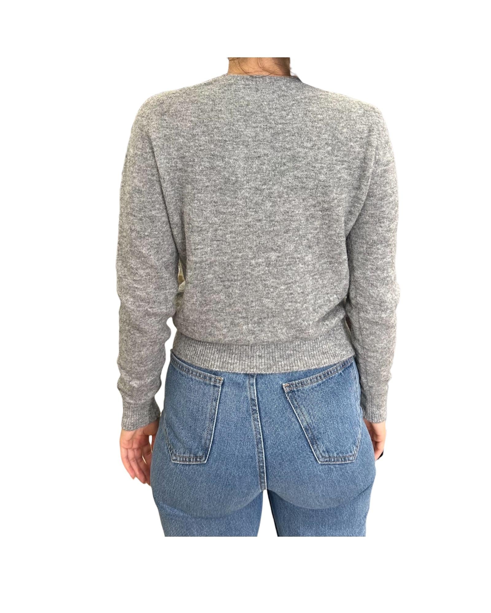 Maglia in misto lana merino e alpaca con ricamo Serata no comment lurex QUE0033 03980I MC2 SAINT BARTH 