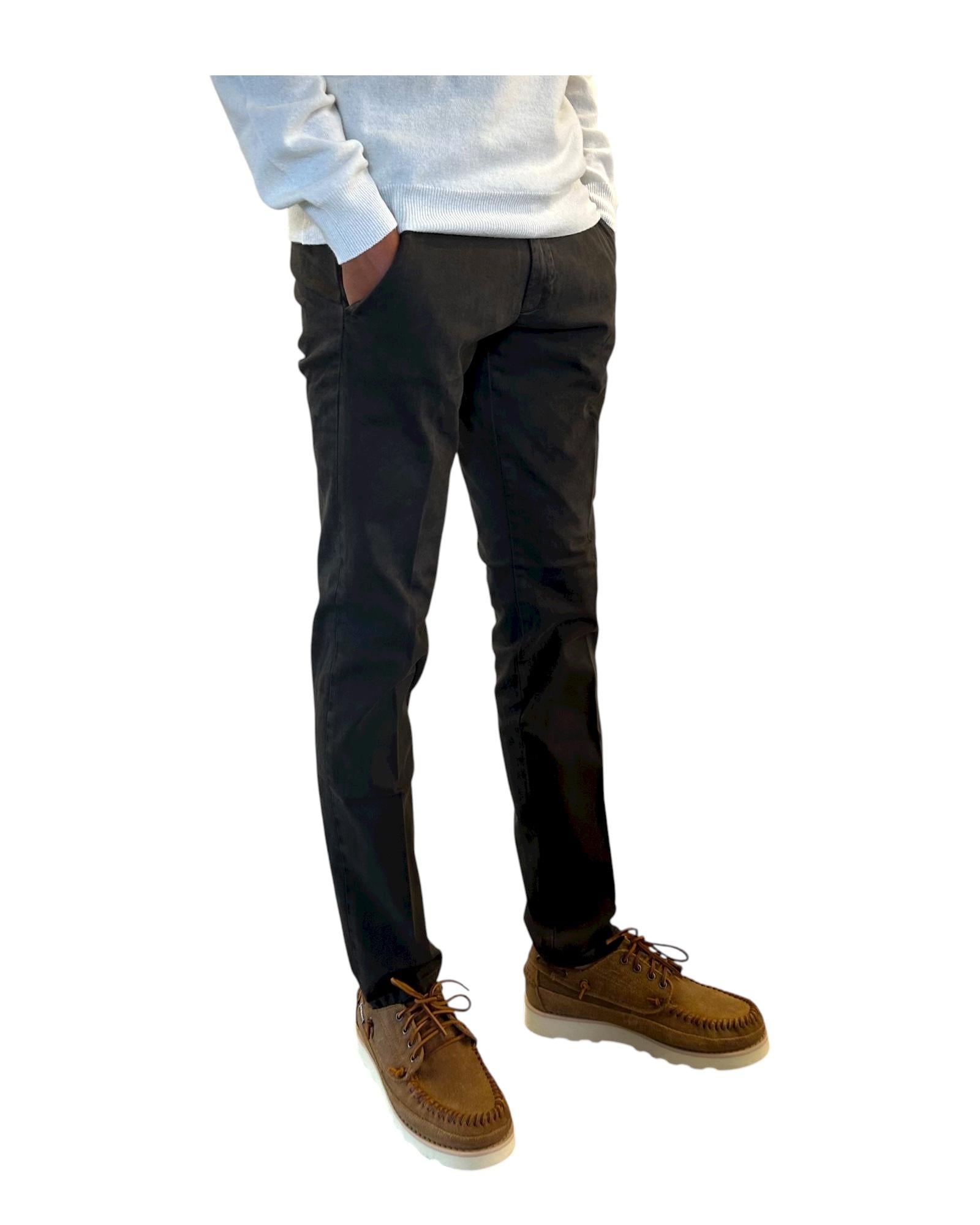 Pantalone New Rolf in gabardina Read brown RRU013C8700112 C0241 ROY ROGER'S