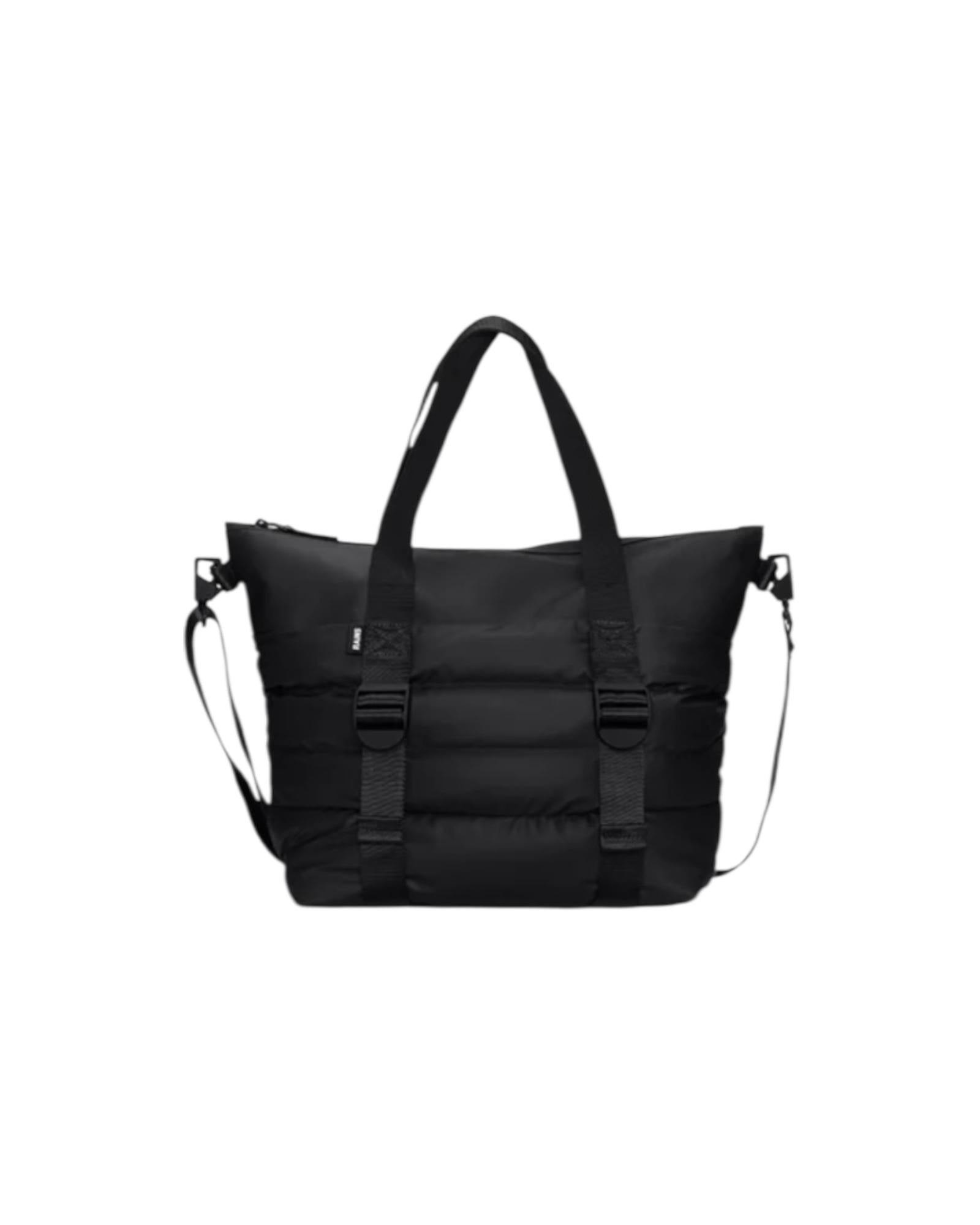 Puffer Mix Tote Bag Mini Black RA14010 BLA RAins 
