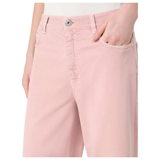 Pantalone Wide leg in drill di cotone Rosa MEDINA 005 MAX MARA WEEKEND 