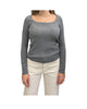 Maglia scollo madonna in lana merino Grigio