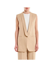 Gilet Smanicato Beige