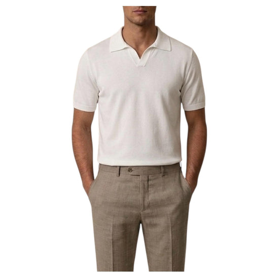 Polo senza bottoni Bianco M5425 OFF WHITE +39MAsq 