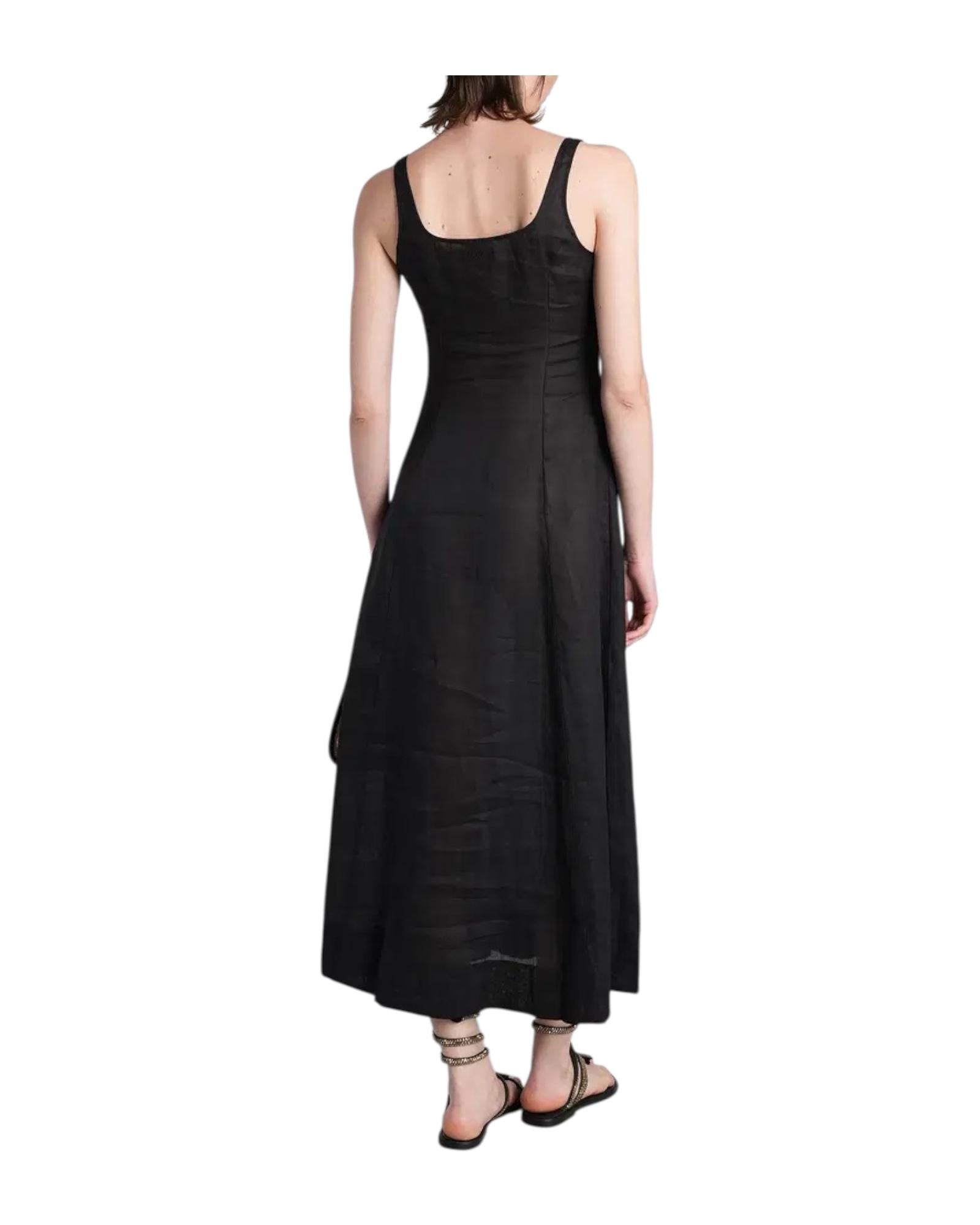 Abito Mina ramie Black MII0001 08206L MC2 SAINT BARTH 