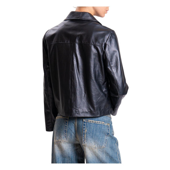 Giacca in vera pelle Nero TF0327 NERO VICOLO 