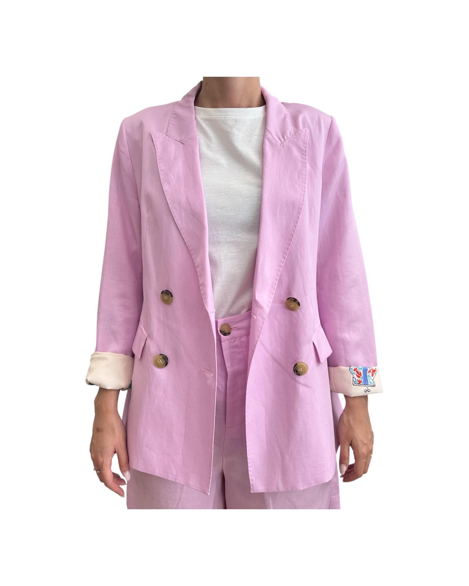 Blazer Doppio Petto Pink SI95 0004 Since're Paris 
