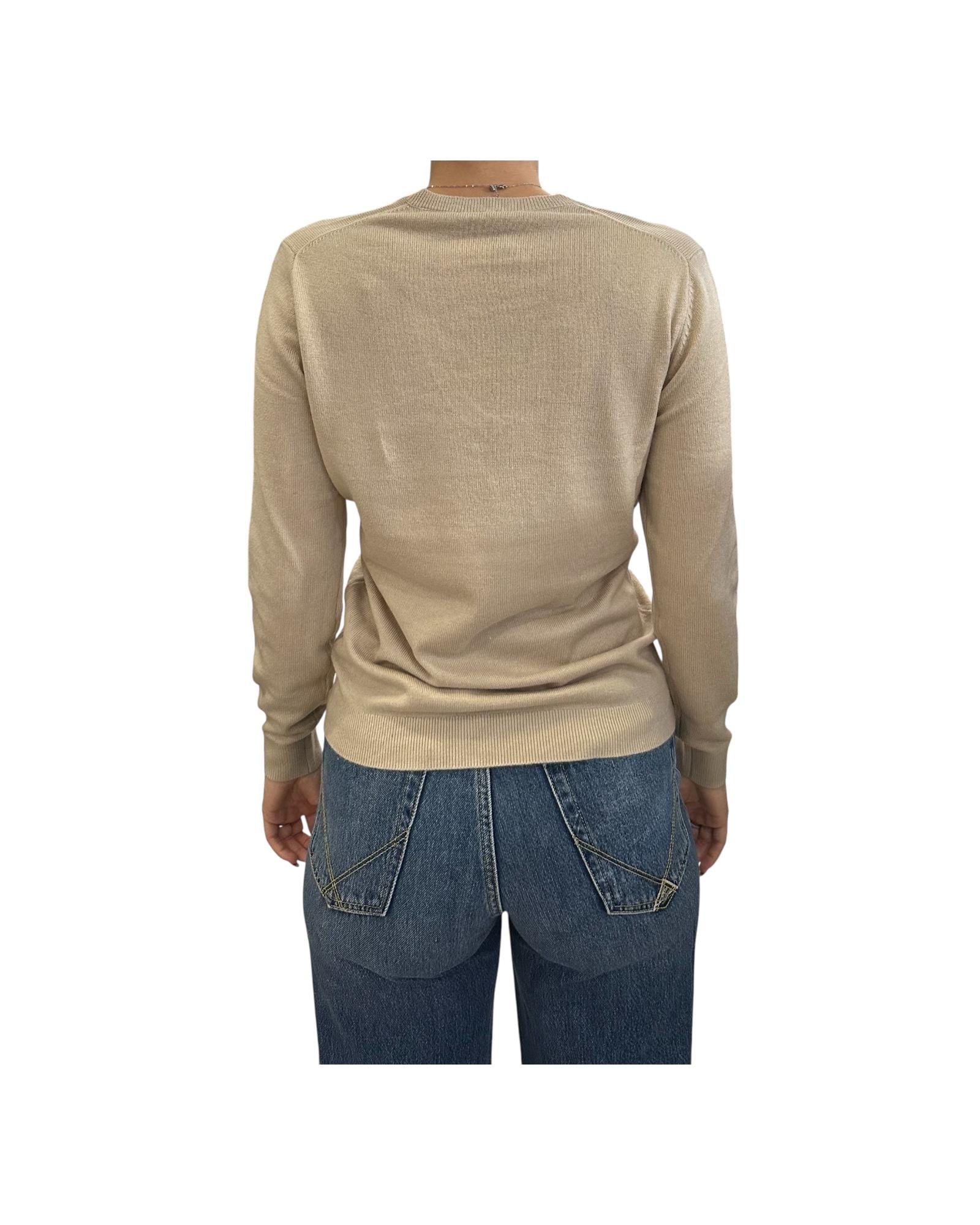 Maglione scollo a V Crema 97621 045 CAVALIERI MILANO 