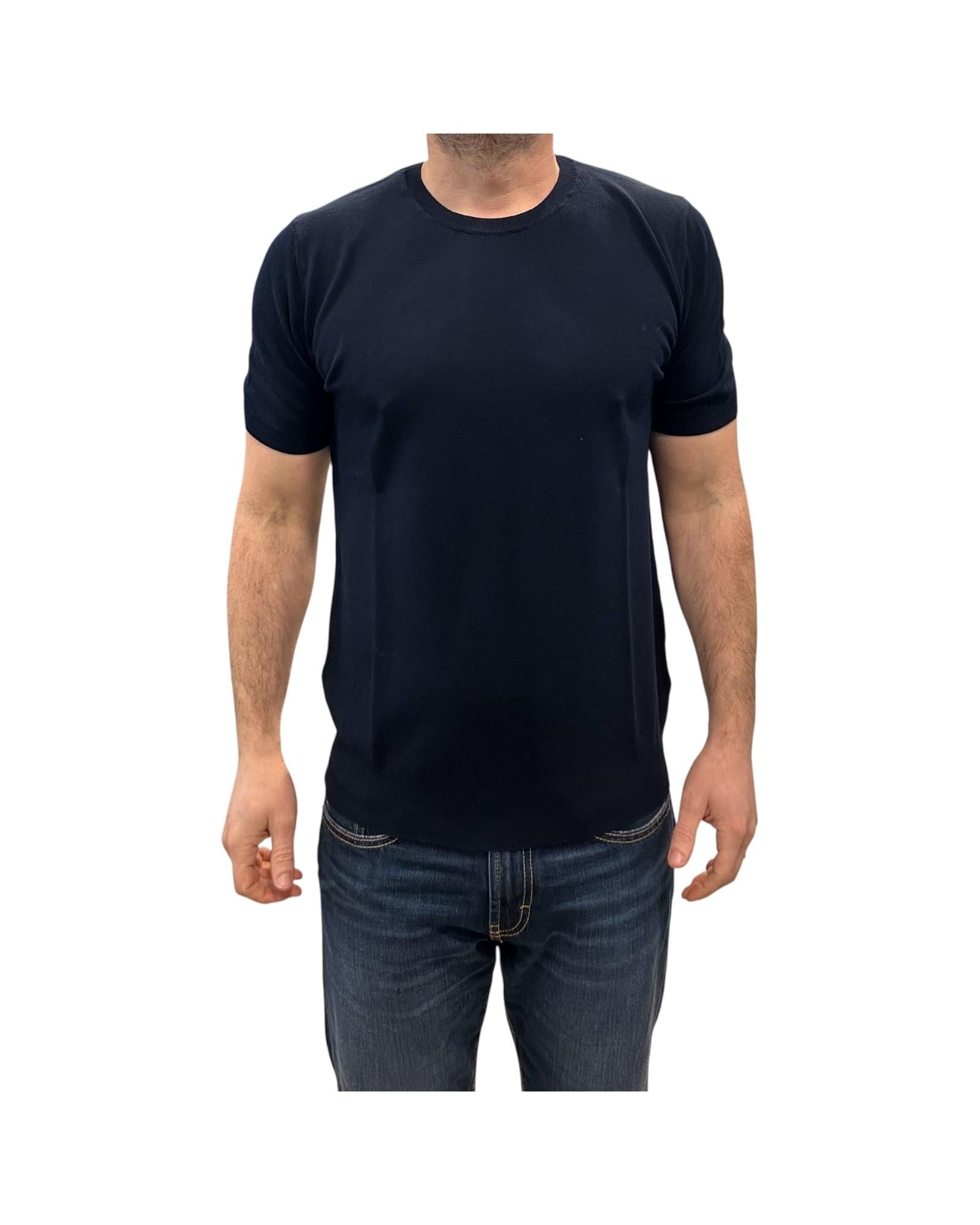 Maglia in cotone Crepe Blu 12104 108 RETOIS