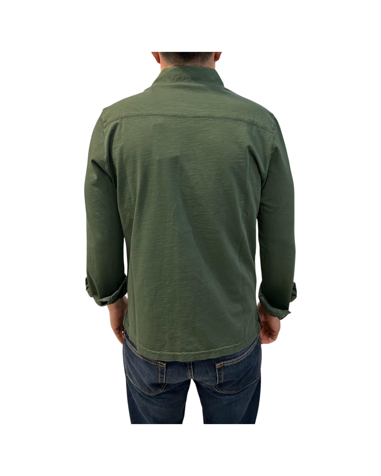 Camicia uomo Seaport fiammata Green 6503 GREEN BL'KER 