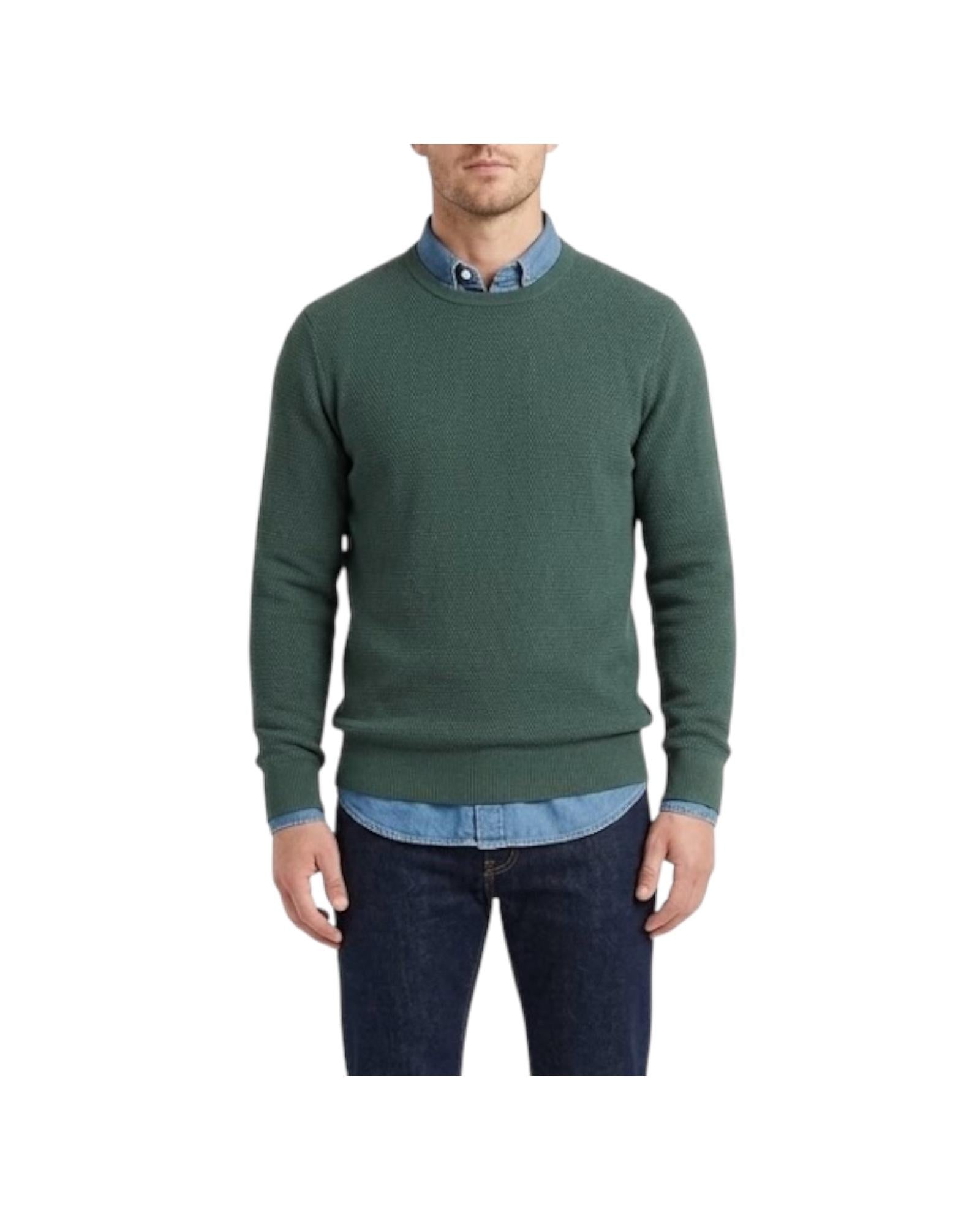 Maglia in cotone a nido d'ape Verde GIROCOLLO NIDO DAPE VERDE RE.VI.VAL 