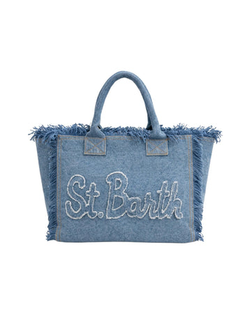 Borsa Vanity in tela di cotone con toppa con logo VANI003 08017L MC2 SAINT BARTH 