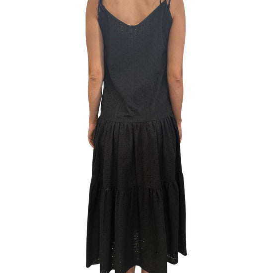 Vestito Pizzo san gallo Nero D726 MARTINA 2 MISS BASTONCINO 