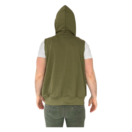Gilet con cappuccio verde 503 VERDE RE.VI.VAL 