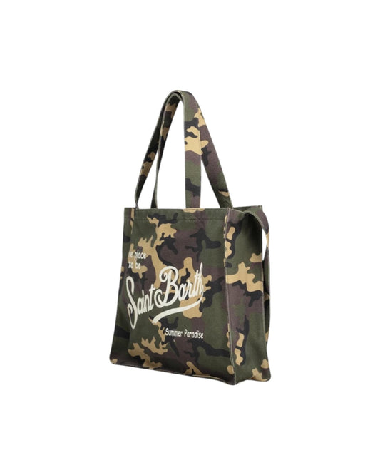 Borsa Essential in cotone Camouflage EBAGN007 03147L MC2 SAINT BARTH 