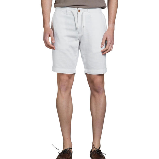 Bermuda in misto lino White NILS102 MLNC24 IMPURE 