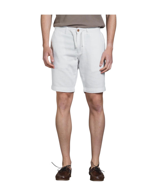 Bermuda in misto lino White NILS102 MLNC24 IMPURE 