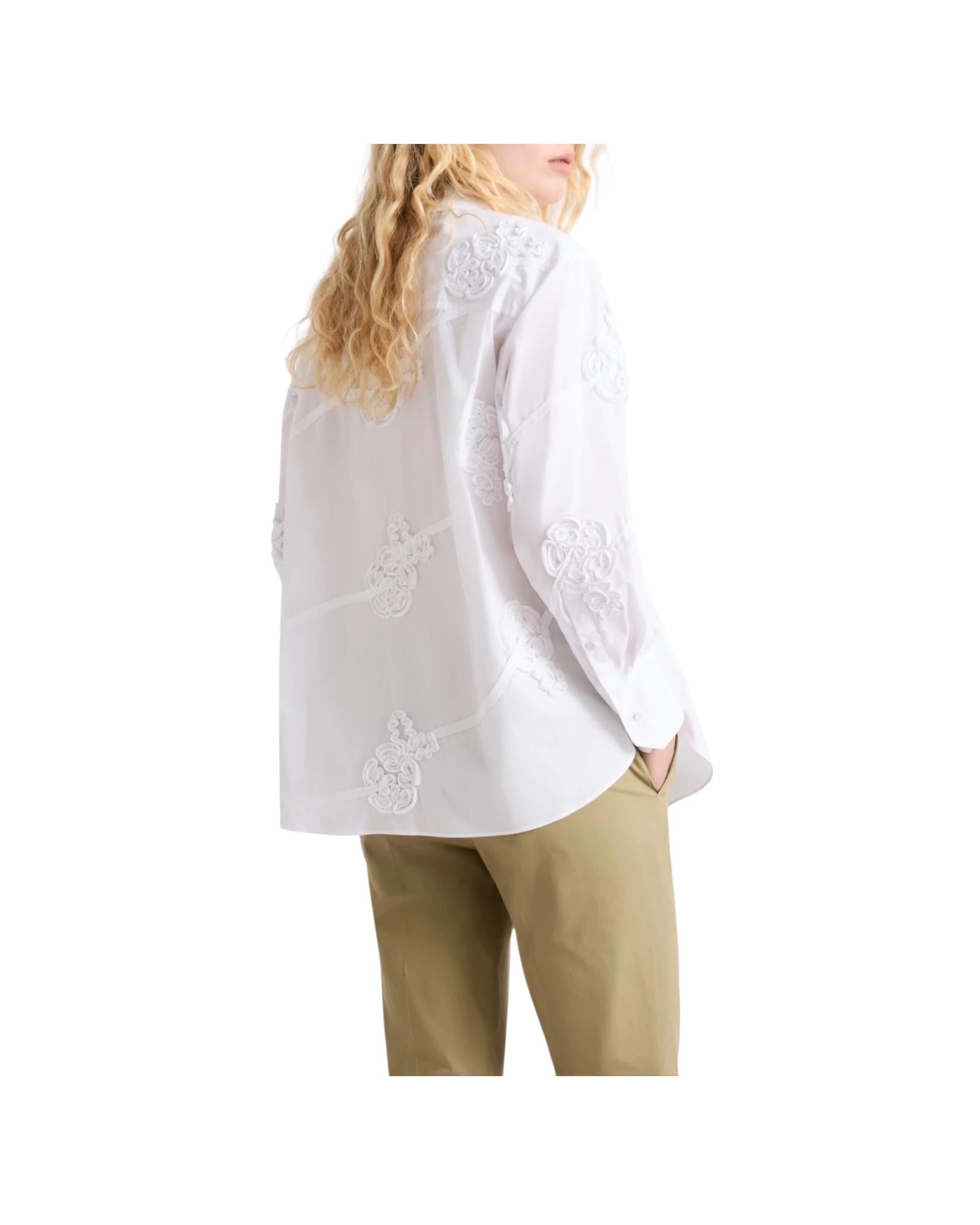 Camicia in popeline ricamato Bianco COMUNE 001 MARELLA 