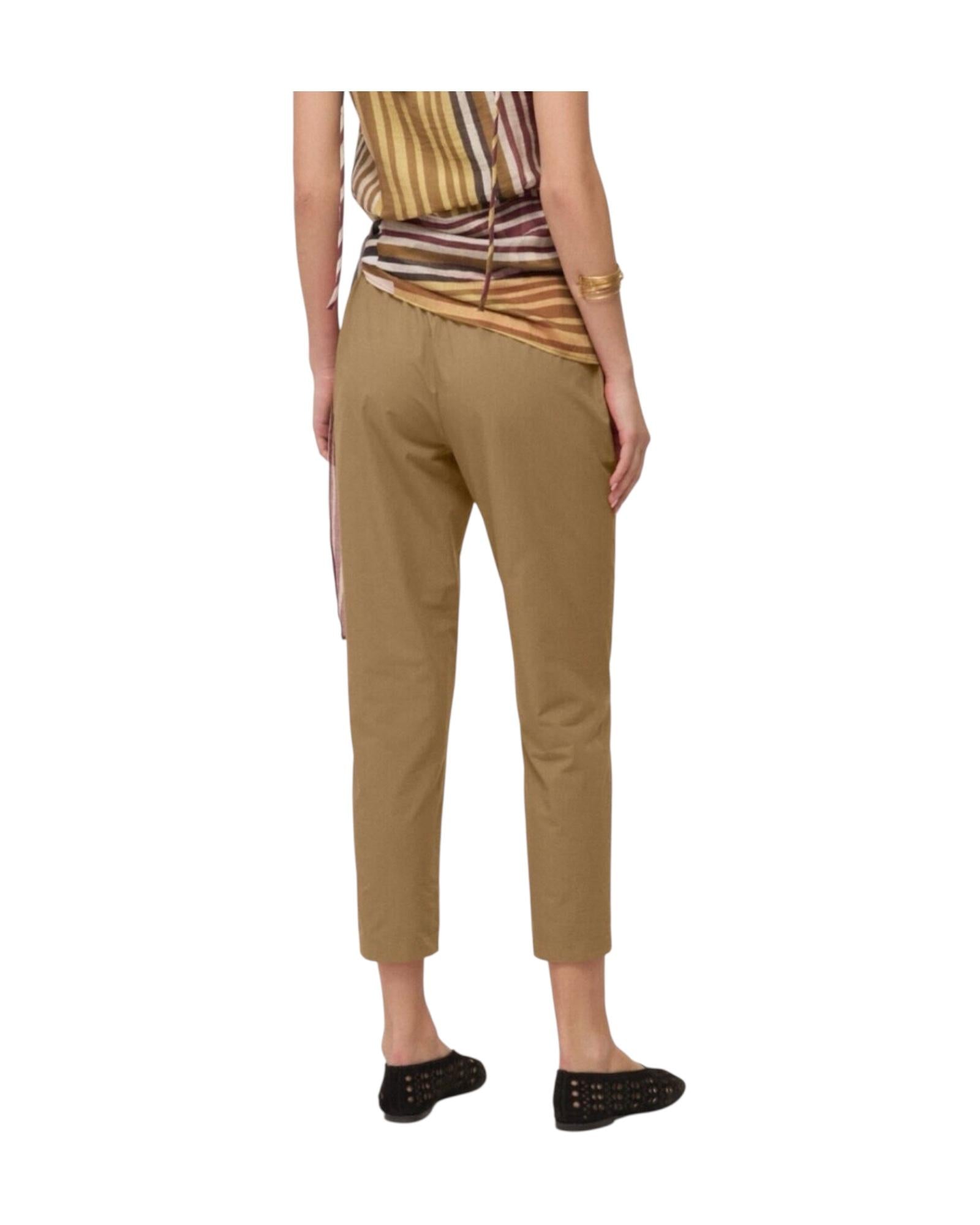 Pantaloni carrot in popeline Rhum PCH DP9740 RHUM OTTOD'AME