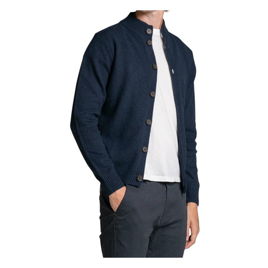 Cardigan Chase in lana Navy CHASE WN8C01 IMPURE 