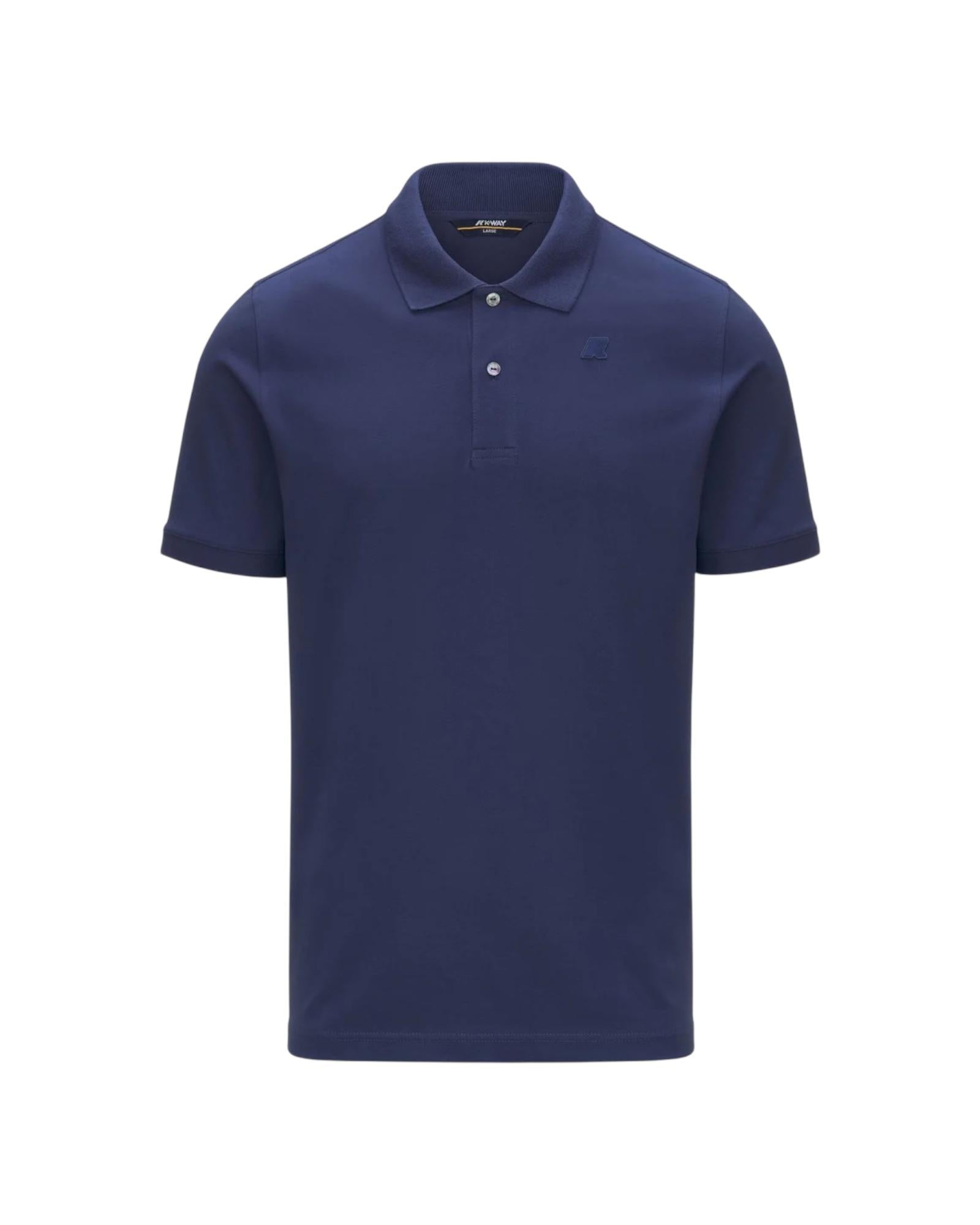 Amedee Pique tinta unita blue deep cobalt K5127BW 867 K-WAY 
