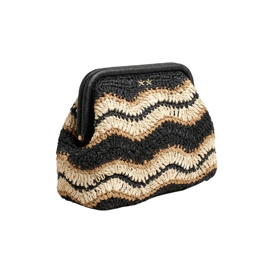 Clutch Bag in paglia Black SW0065 BLACK F**K 