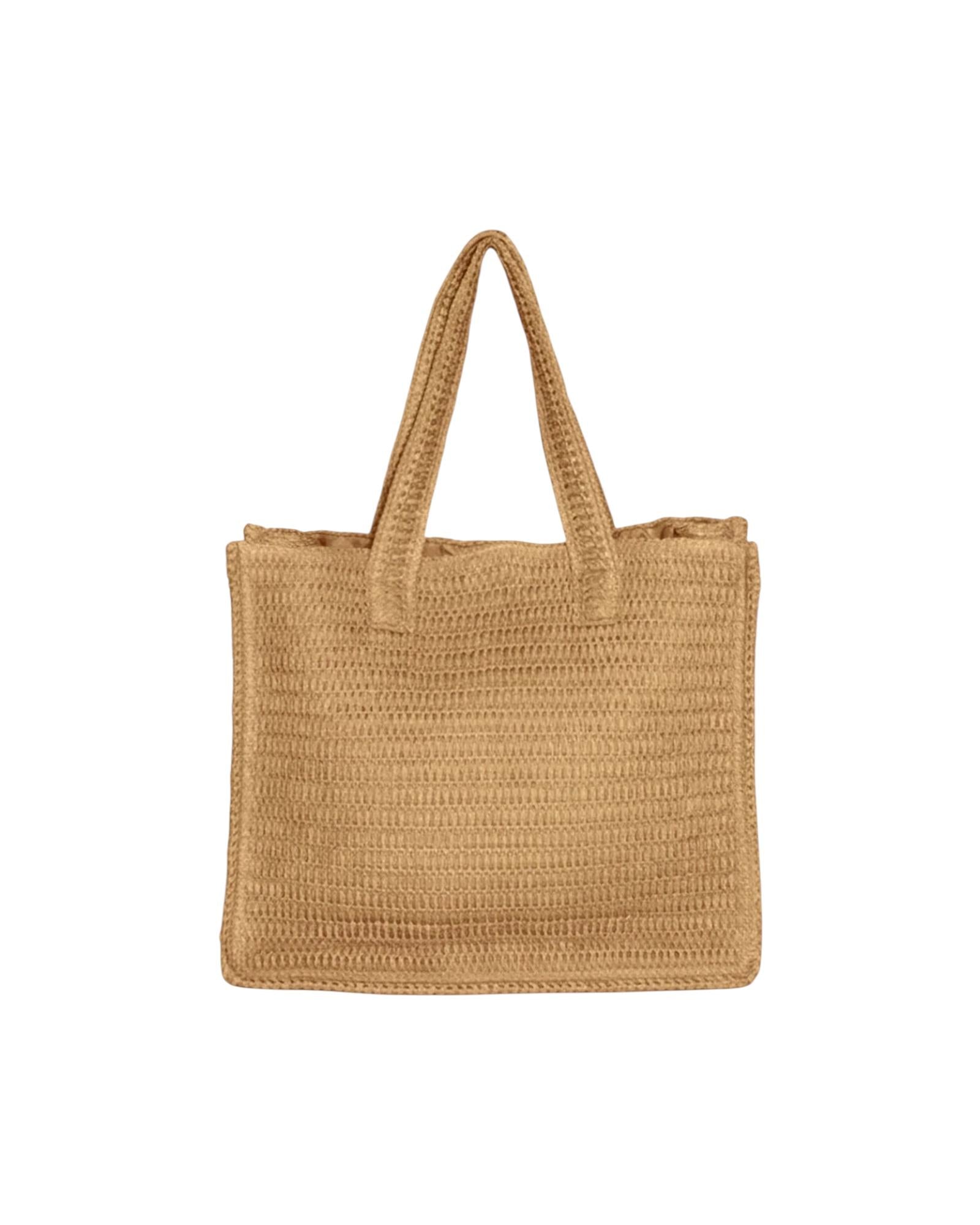 Shopping bag in rafia Beige SW0001 BEIGE F**K 
