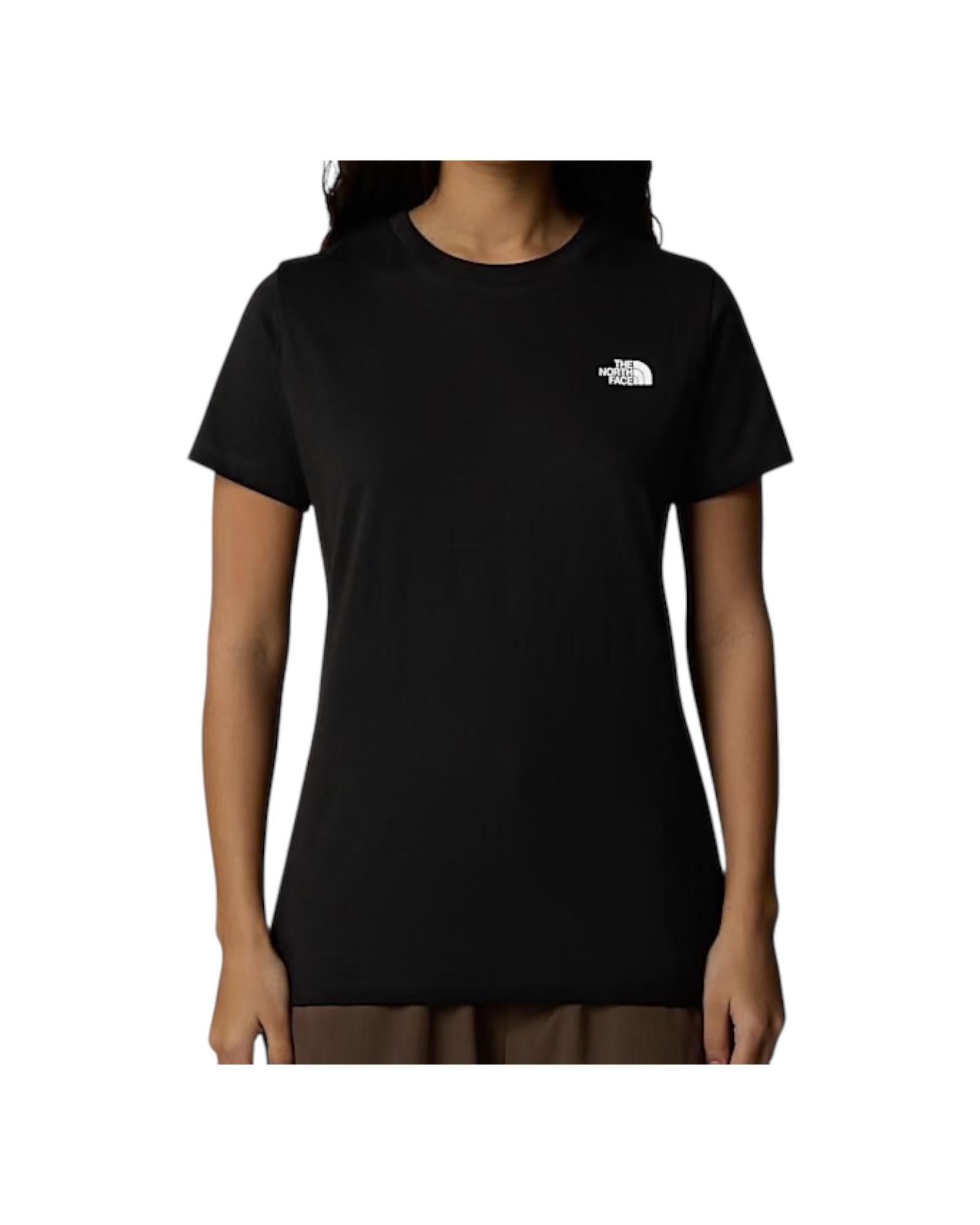 T-shirt Simple Dome Black Donna NF0A87NH BLACK THE NORTH FACE
