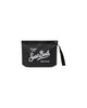 Aline black water-resistant clutch bag