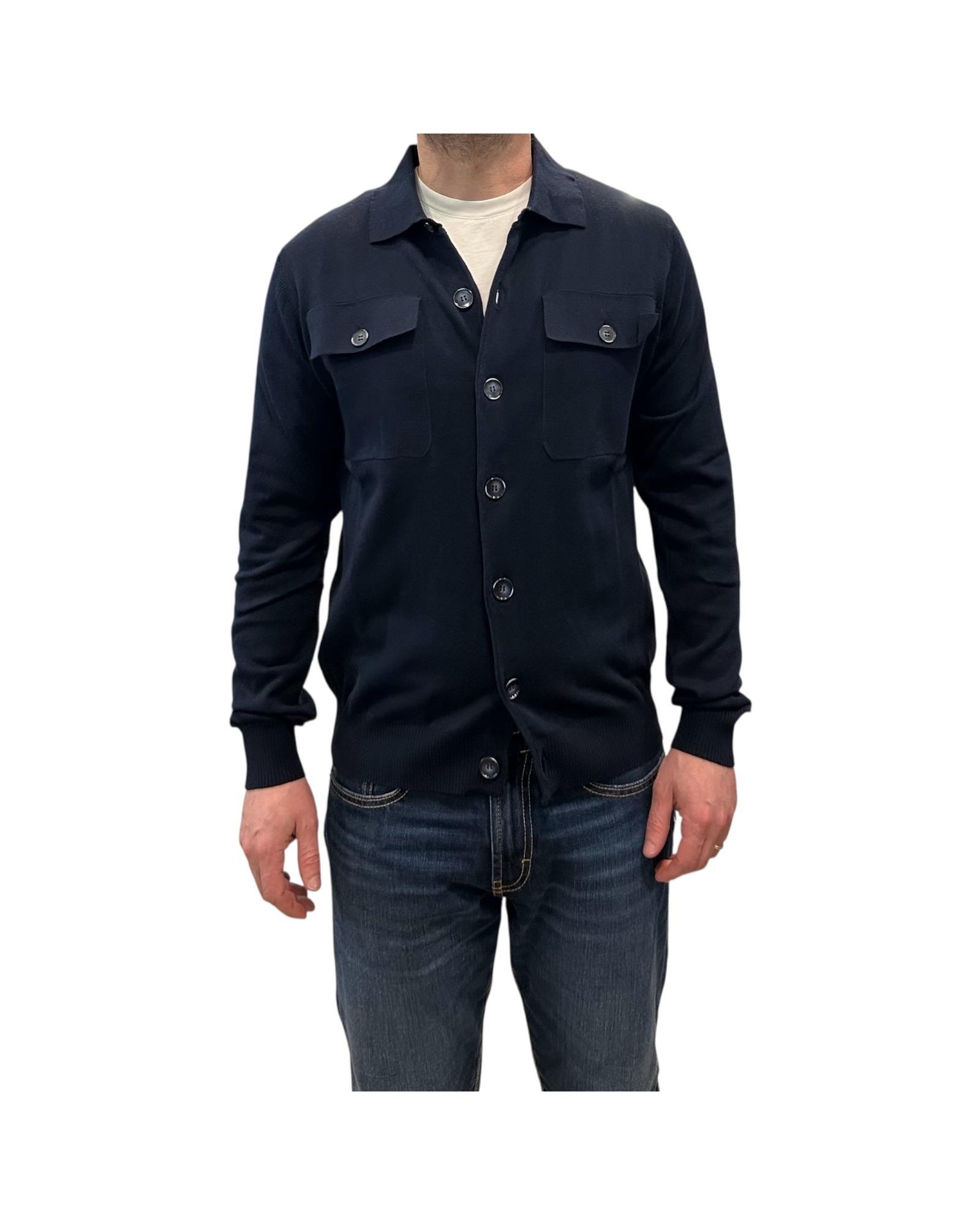 Maglia a camicia Blu 16048 108 RETOIS