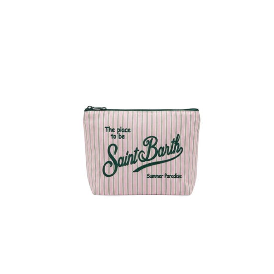 Pochette Aline micro stripes Rosa e verde ALI0046 07612L MC2 SAINT BARTH 