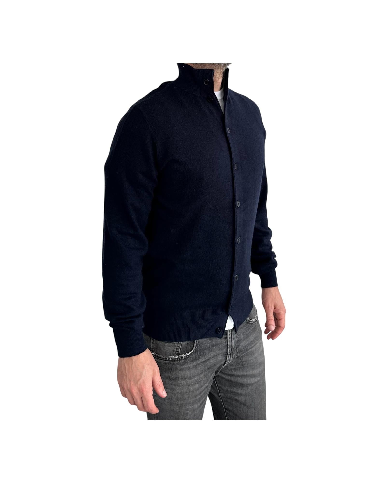 Cardigan con bottoni Blu navy 87007 235 CAVALIERI MILANO 