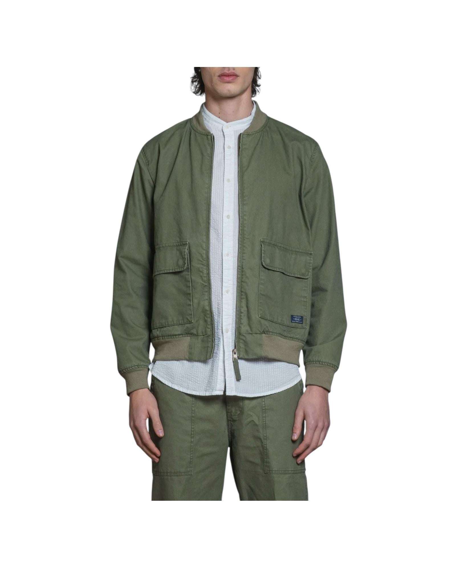 Bomber in cotone fiammato Military green SUSSEX SLBC03 IMPURE 
