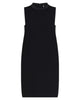 Abito smanicato  Mariacarla in ever satin nero.