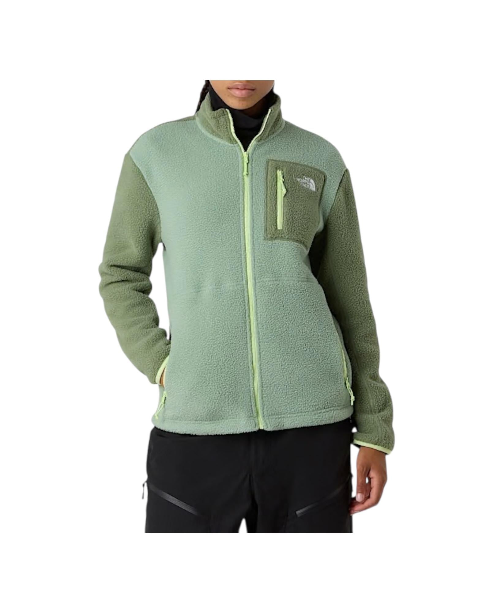 Giacca in pile Yumiori con cerniera integrale donna Slate moss NF0A8E88 SLATE MOSS THE NORTH FACE 